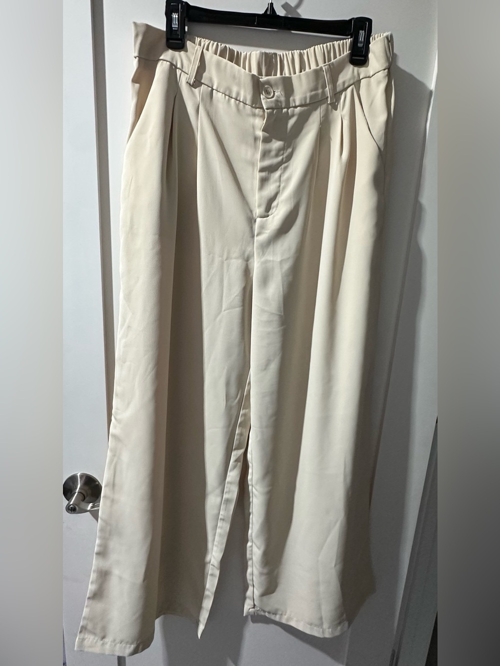 Cream Women’s Dress Pants - Classic Pleated Trousers